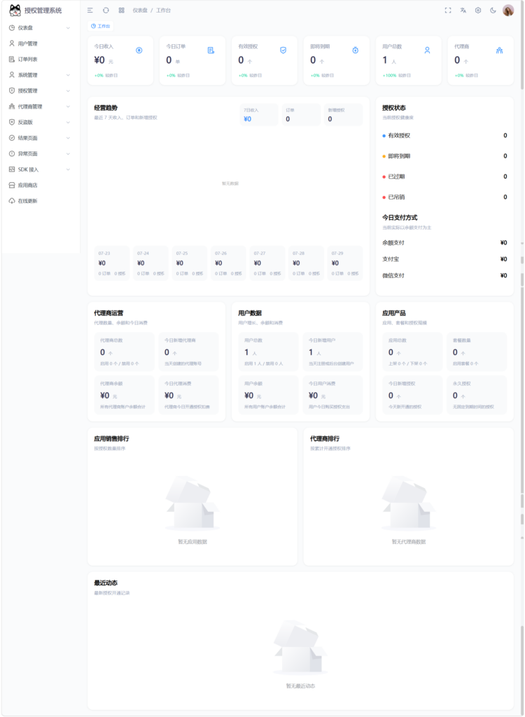 图片[1]-Auth Pro授权系统后台截图完整版-阿新分享站